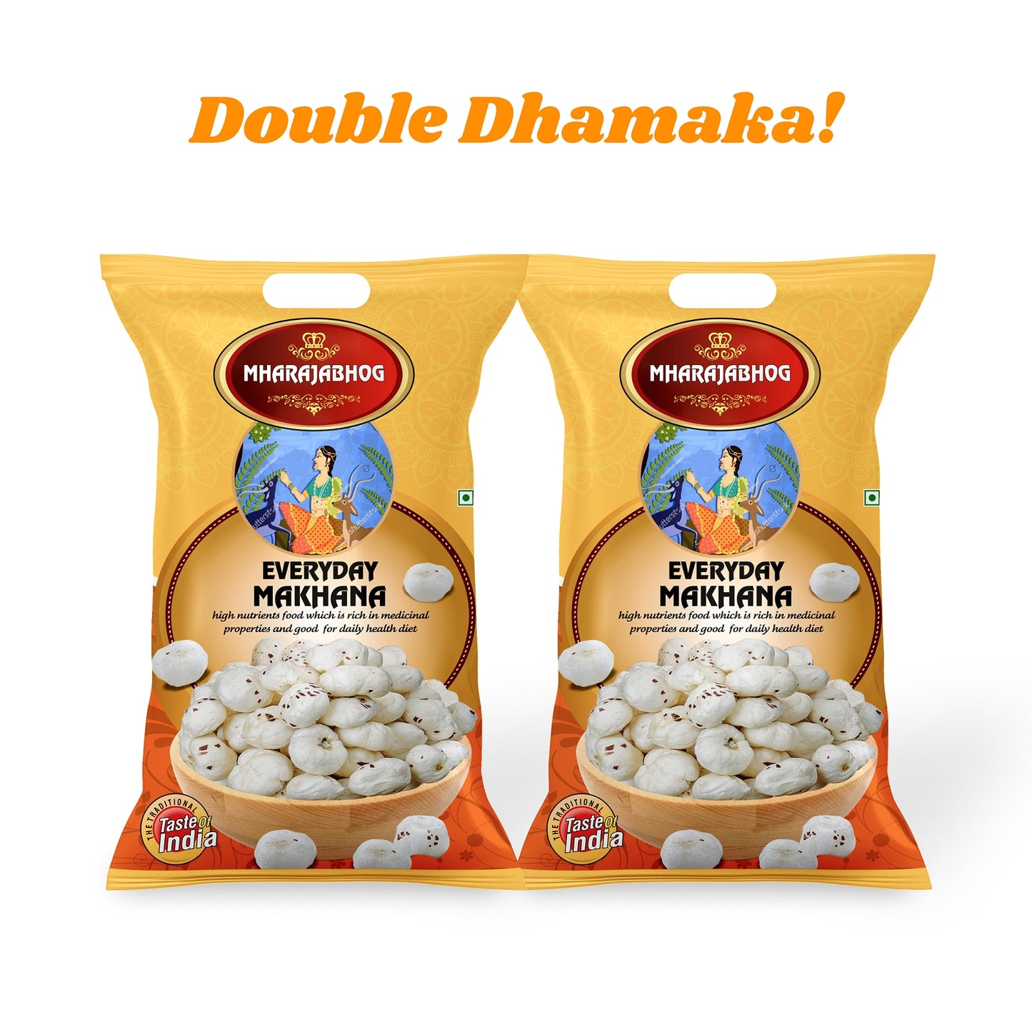Mharajabhog Everyday Makhana β Pack of 2 (500g) | Premium 4 Suta+ White Lotus Seeds