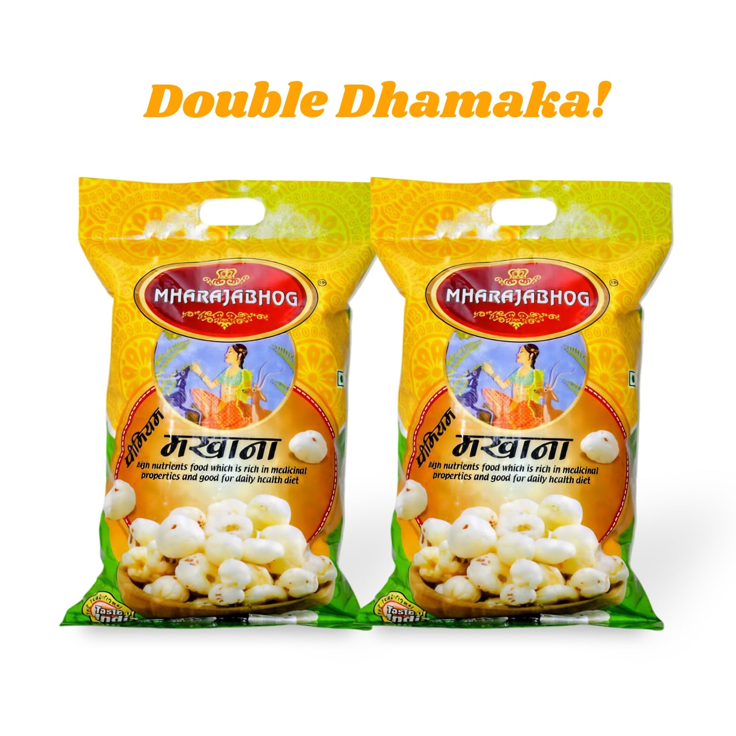 Mharajabhog Premium Makhana β Pack of 2 (500g) | Handpicked 5 Suta+ White Lotus Seeds