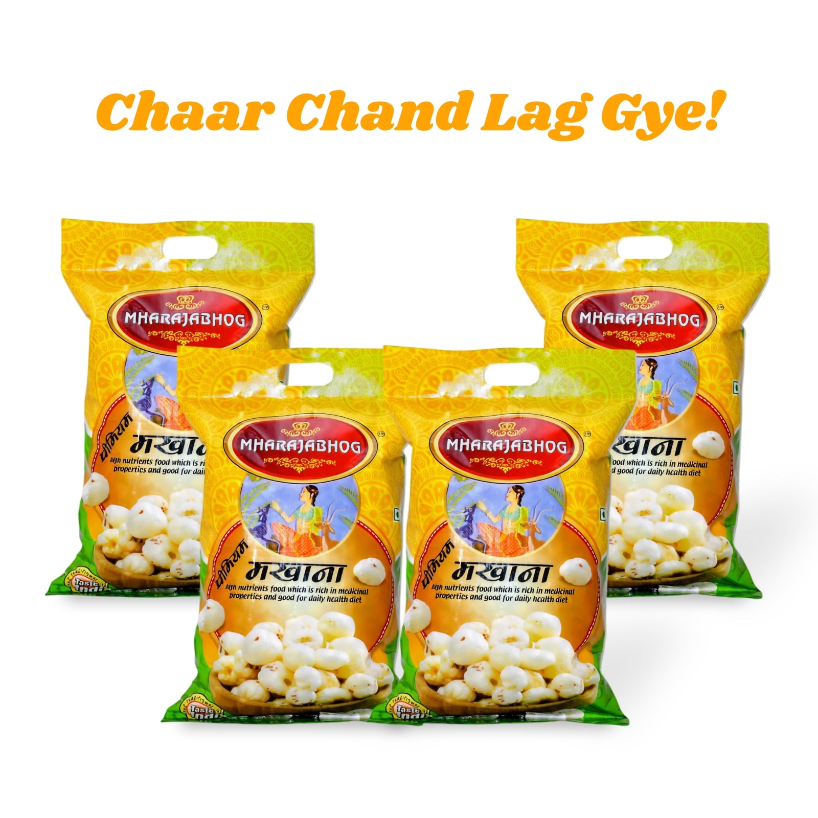 Mharajabhog Premium Makhana – 250g | 5 Suta+ Handpicked Lotus Seeds Pure Crunch, Premium Taste