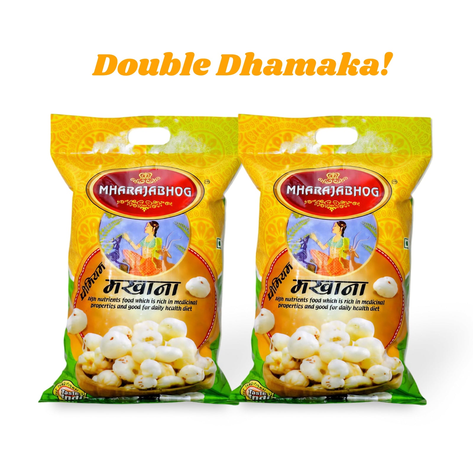 Mharajabhog Premium Makhana – Pack of 2 (500g) | Handpicked 5 Suta+ White Lotus Seeds