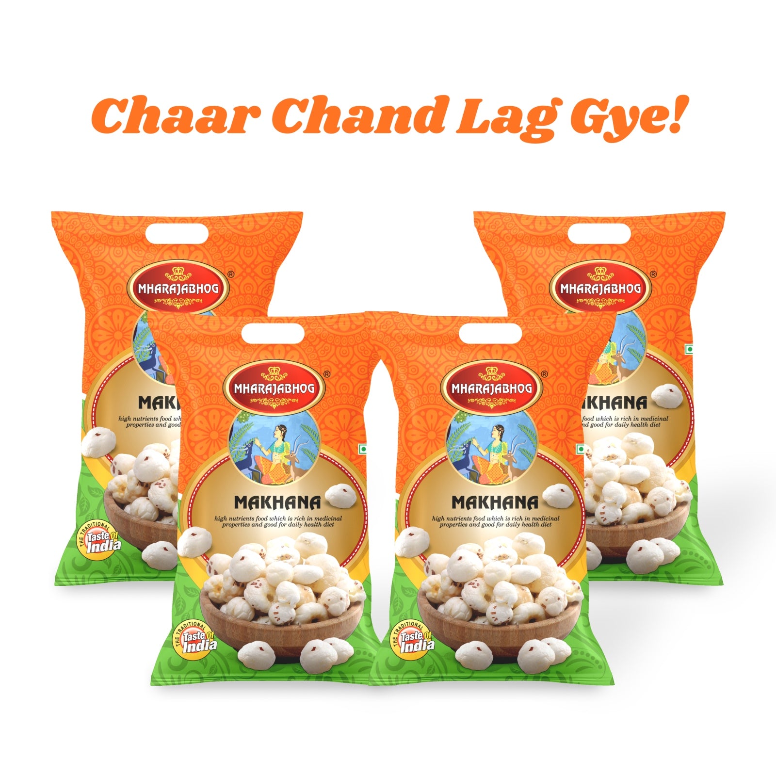 Mharajabhog Premium Makhana – 100g | 5 Suta+ Handpicked Lotus Seeds Small Pack, Big Crunch