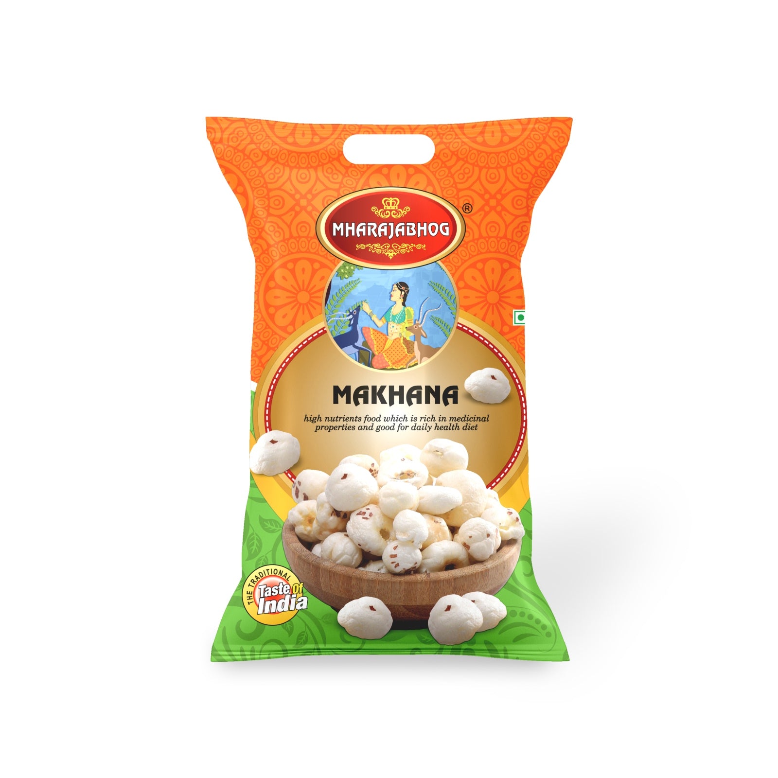 Mharajabhog Premium Makhana – 100g | 5 Suta+ Handpicked Lotus Seeds Small Pack, Big Crunch