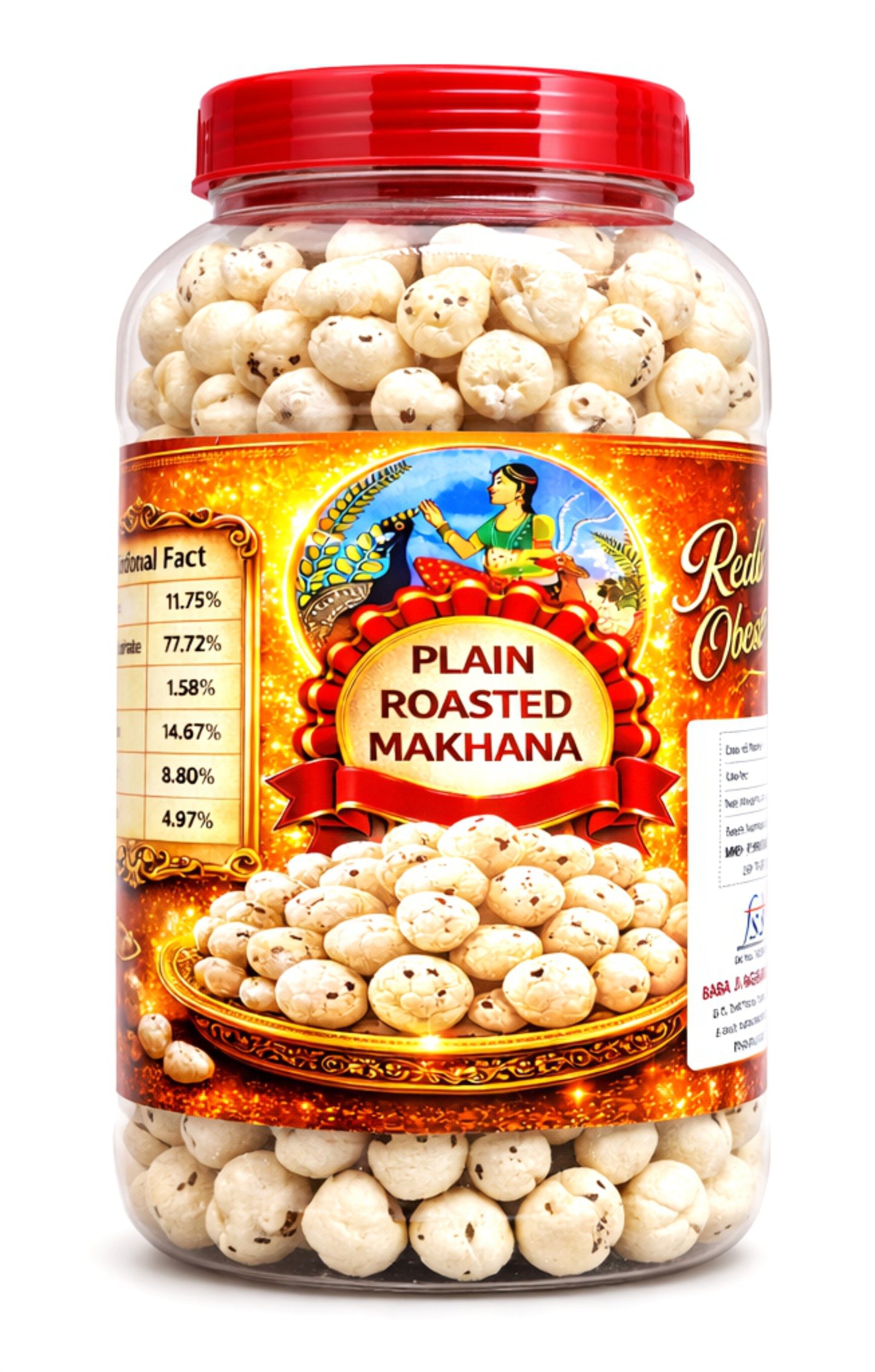 Mhararajabhog Plain Rosted Makhana | 250g Jar