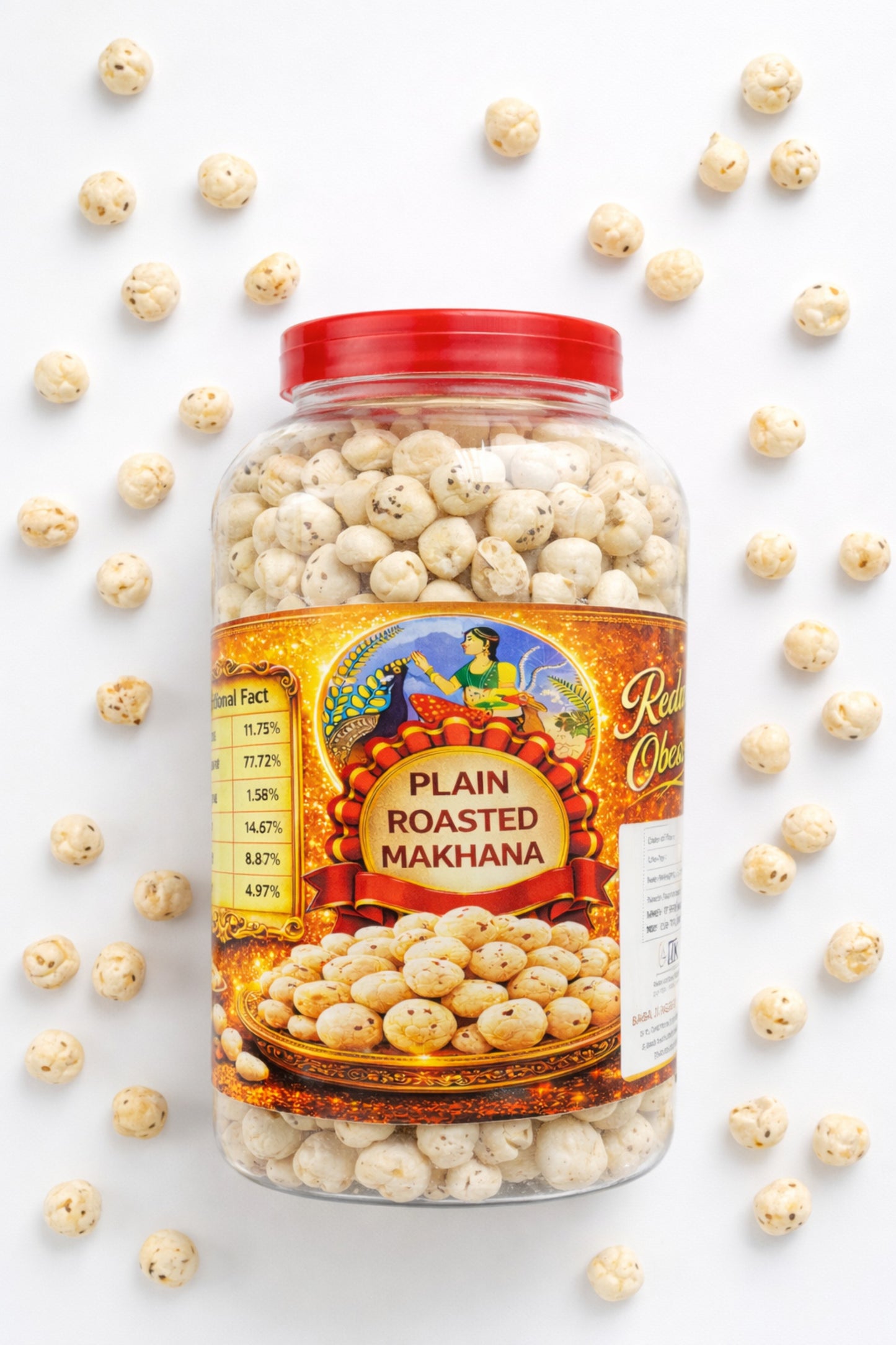 Mhararajabhog Plain Rosted Makhana | 250g Jar