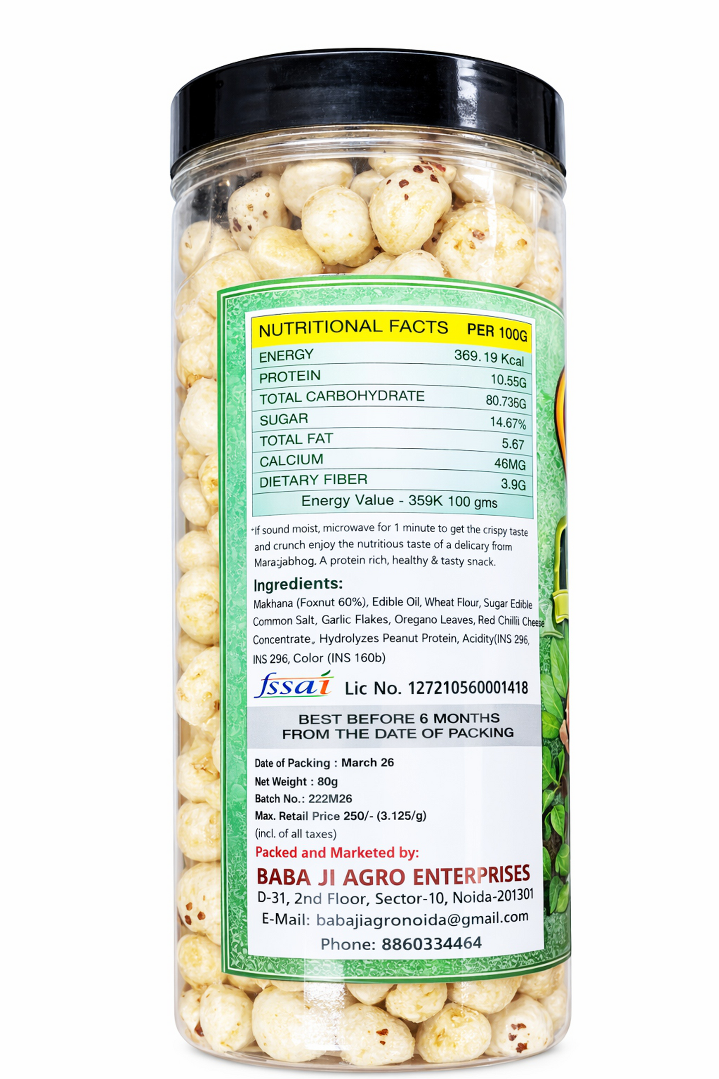Mharajabhog Mast Pudina Makhana 80 g