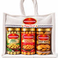 Mharajabhog Diwali Gift Hamper | Mast Pudina & Chatpata Tomato Makhana, Sweet Matthi + Makhana Pouch